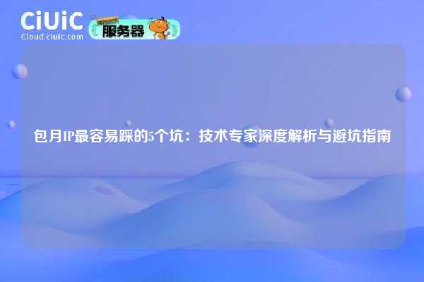 包月IP最容易踩的5个坑：技术专家深度解析与避坑指南