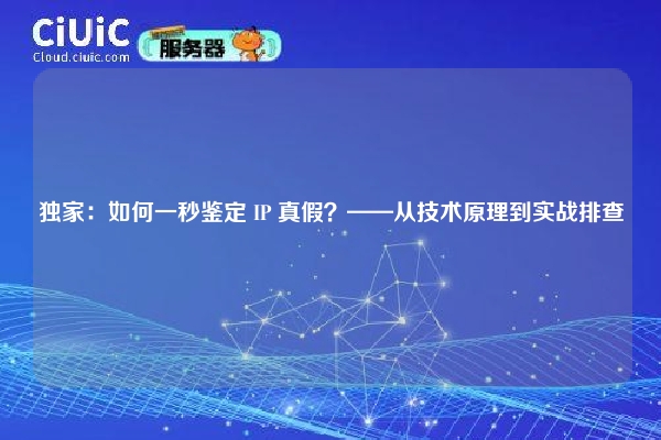 独家：如何一秒鉴定 IP 真假？——从技术原理到实战排查
