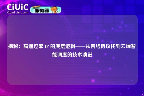 揭秘：高通过率 IP 的底层逻辑——从网络协议栈到云端智能调度的技术演进