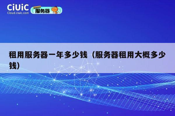 租用服务器一年多少钱（服务器租用大概多少钱）