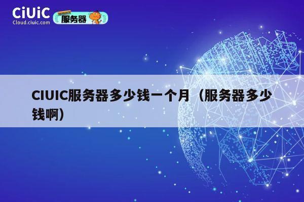 CIUIC服务器多少钱一个月（服务器多少钱啊）