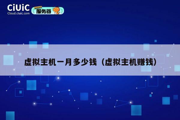 虚拟主机一月多少钱（虚拟主机赚钱）