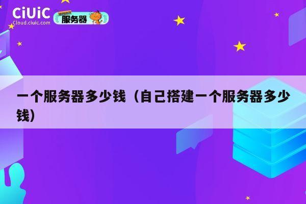 一个服务器多少钱（自己搭建一个服务器多少钱）
