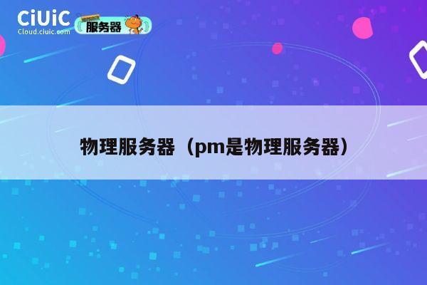 物理服务器(pm是物理服务器)